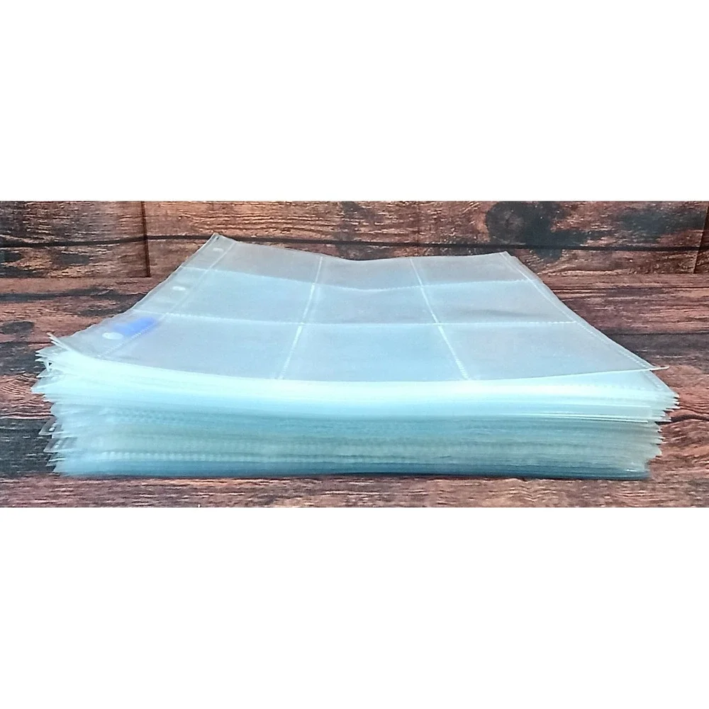 Pro-Gard 9 Pocket Trading Card Binder Pages Clear Storage Sheets 84 Count Lot